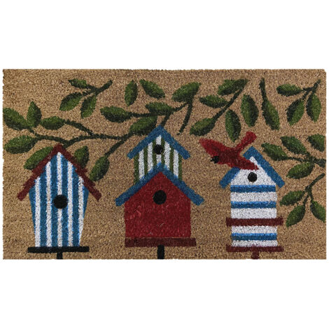 FELPUDO COCO NATURAL CASITAS 40x70 CM