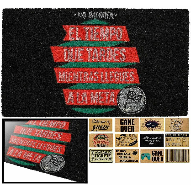 

Luca Home - FELPUDO COCO NATURAL LLEGUES META 40X70CM ENTRADA CASA, FELPUDO FRASES DIVERTIDO, FELPUDO DE COCO ANTIDESLIZANTE PARA INTERIOR O EXTERIOR