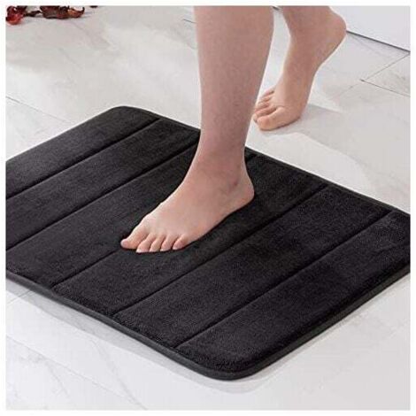 Felpudo de entrada KZQ, alfombra de baño de espuma viscoelástica hidrófila, diseño de guijarros, fibra superfina, antideslizante, suave, para baño, bañera, cocina.