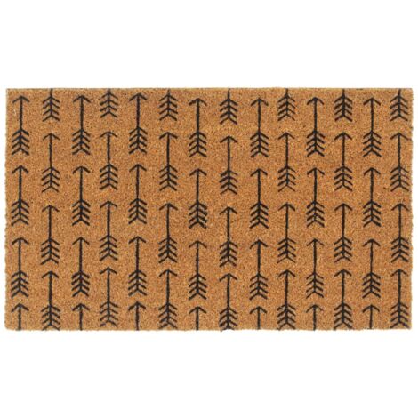 Felpudo de fibra de coco copetuda 45x75 cm vidaXL