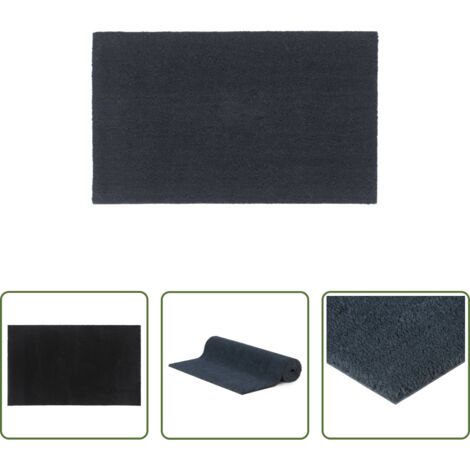 Felpudo de fibra de coco -  Felpudo de fibra de coco gris oscuro 90x150 cm