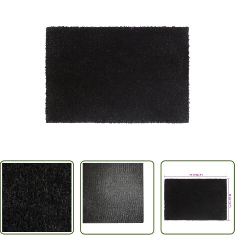 Felpudo de fibra de coco -  Felpudo de fibra de coco negro 40x60 cm