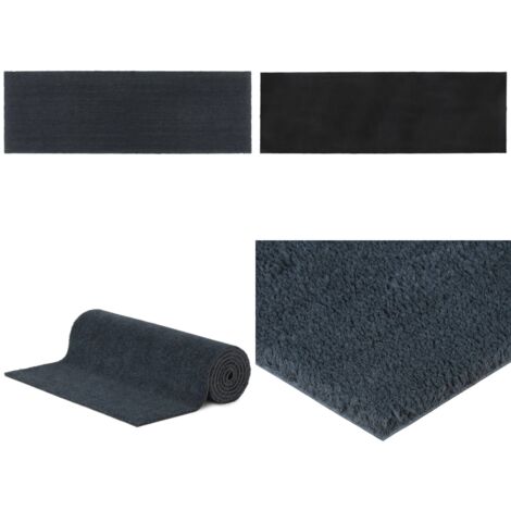 Felpudo de fibra de coco gris oscuro 100x300 cm - Felpudo de fibra de coco - Alfombra antideslizante