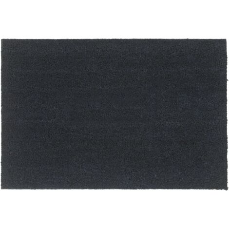 Felpudo de fibra de coco gris oscuro 60x90 cm