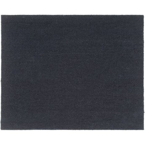 Felpudo de fibra de coco gris oscuro 80x100 cm