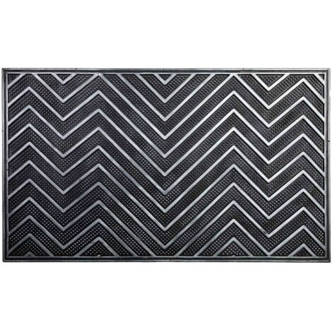 Felpudo de goma negro 45x75x0,7