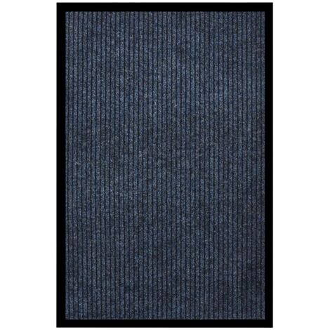 Felpudo de rayas azul 80x120 cm