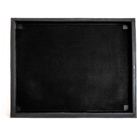 Felpudo DESINFECTANTE de caucho en picos para depositar desinfectante. Medidas 80 x 60 cm. Adecuado para tráfico intenso. El mejor felpudo desinfectante del mercado.