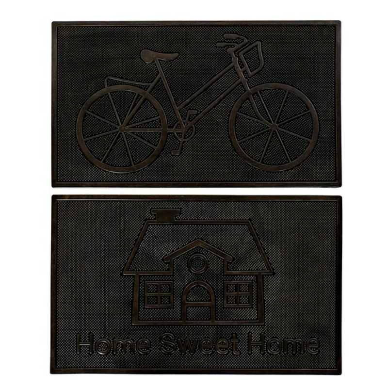 

Felpudo DKD Home Decor Negro Goma (2 pcs) (75 x 45 x 1.5 cm)