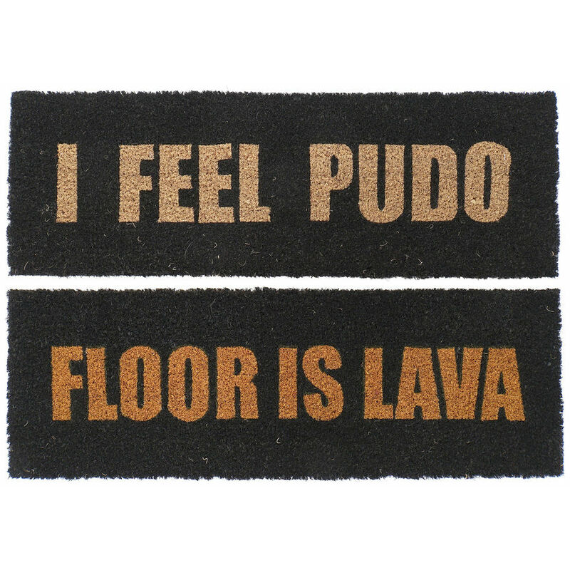 

Felpudo DKD Home Decor Marrón Negro PVC Fibra (2 pcs) (75 x 25 x 1.5 cm)