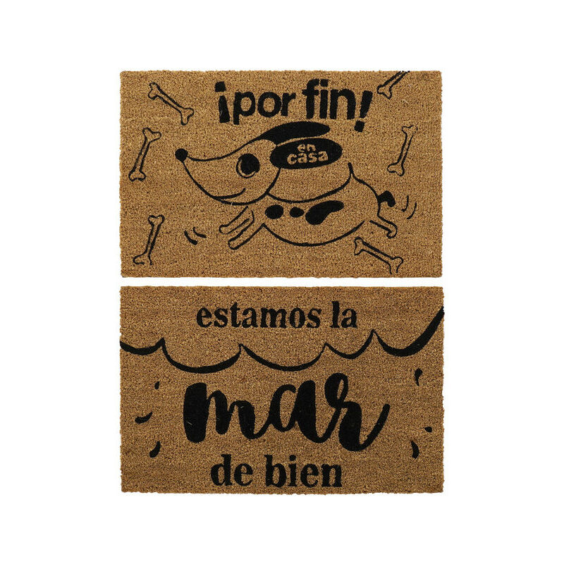 

Felpudo DKD Home Decor PVC Fibra (2 pcs) (60 x 40 x 1.5 cm)