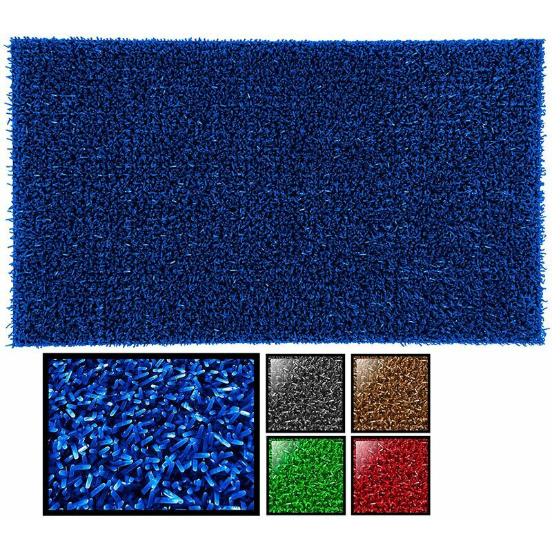 

Luca Home - FELPUDO ECOLÓGICO ENTRADA A CASA 40X70 AZUL, FELPUDO RECICLADO DE PVC ANTIDESLIZANTE PARA INTERIOR O EXTERIOR, FABRICADO DE ALTA CALIDAD