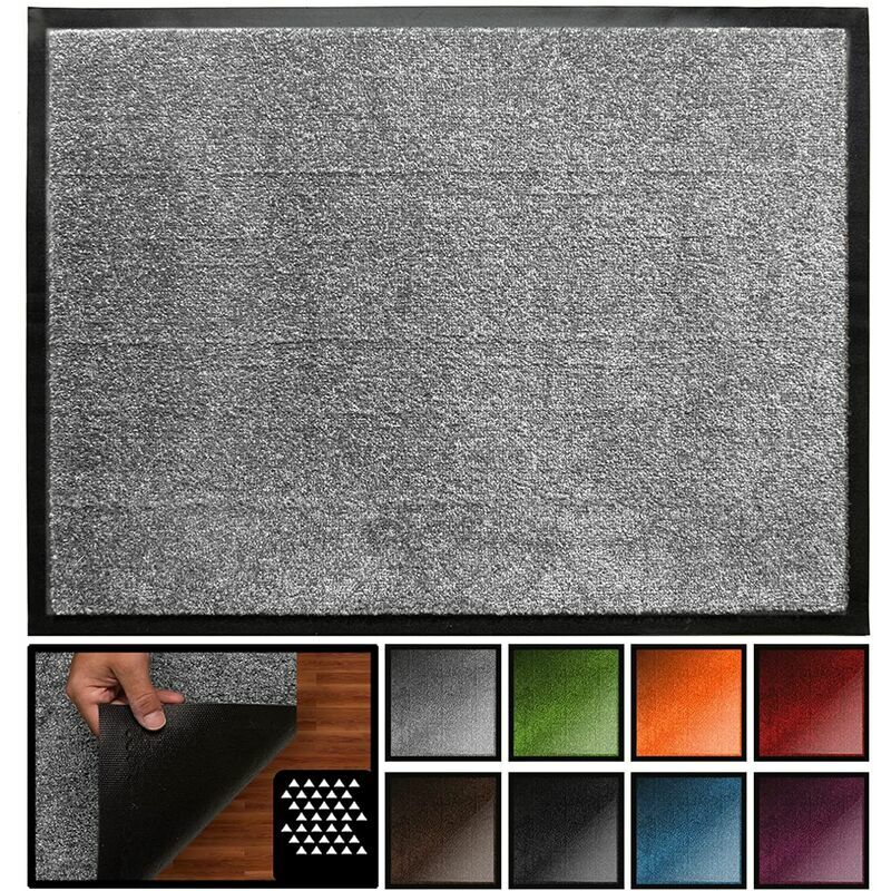 

Felpudo Entrada Casa 40X60 Plata, Felpudo Norton, Felpudo De Moqueta Y Pvc, Es Antibacterias, Lavable, Acolchado Y Antideslizante