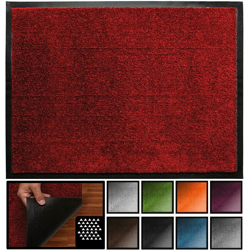 

Luca Home - FELPUDO ENTRADA CASA 60X80 ROJO, FELPUDO NORTON, FELPUDO DE MOQUETA Y PVC, ES ANTIBACTERIAS, LAVABLE, ACOLCHADO Y ANTIDESLIZANTE