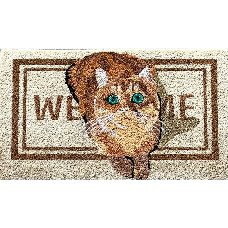 

Feliz de coco al aire libre con la base de PVC pintada a mano que representa a 70x40x2 cm. Gato acuático fácil de limpiar y ultra resistente a la