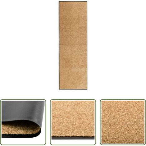 Felpudo exterior -  Felpudo lavable crema 60x180 cm
