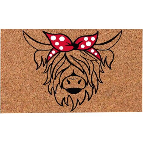 Felpudo - Felpudo de vaca de Inglaterra 40x60cm  Alfombra de poliéster suave, absorbente y antideslizante  Secado rápido para baño y cocina