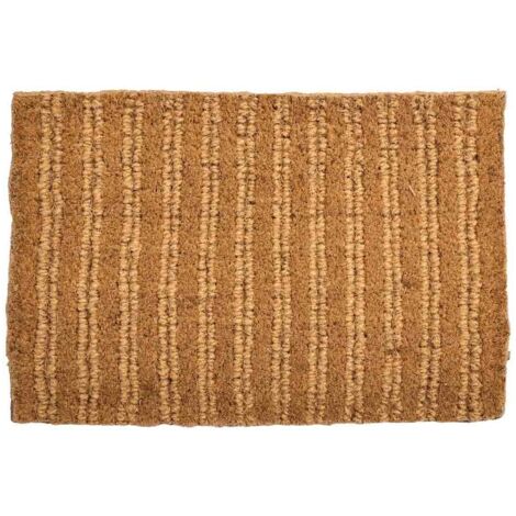 Felpudo fibra natural y goma marron 60x40