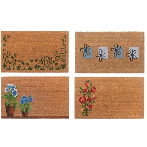 ASTURDINTEX DINTEX felpudo glamour 45x75 cm surtido , Felpudo GlamourMarca: DintexFabricado con 100% coco natural fijado a una base de PVC. -Distintos decorados, se mandará según dispo