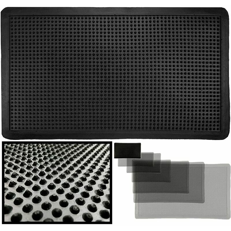 

Luca Home - FELPUDO GOMA PICOS ENTRADA A CASA 30X55CM, FELPUDO DE GOMA ANTIDESLIZANTE PARA INTERIOR O EXTERIOR, FABRICADO DE ALTA CALIDAD