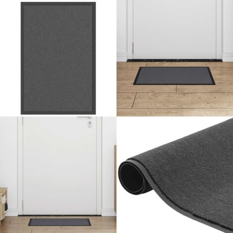 Felpudo gris antracita 40x60 cm - Felpudo antideslizante - Felpudo para puerta