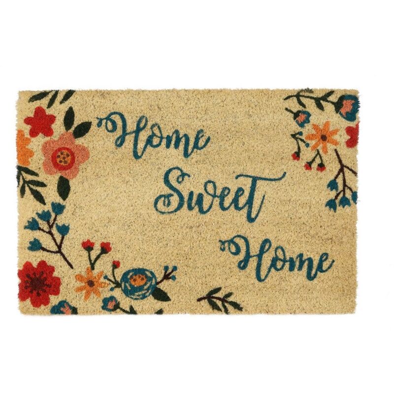 

Felpudo home antideslizante marrón de fibra de coco de 60x40 cm