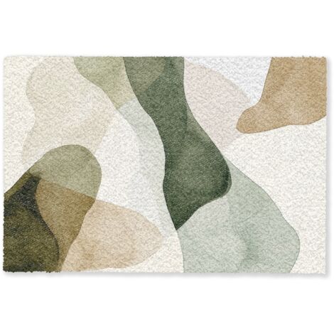 FELPUDO Japandi - Abstracto - Verde 60x40 cm