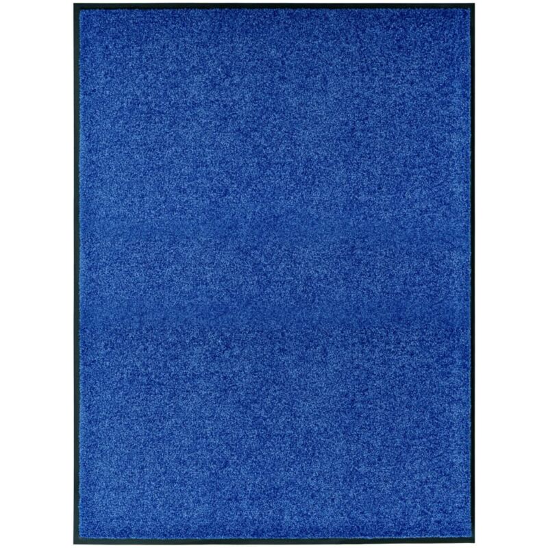 

vidaXL Felpudo lavable azul 90x120 cm - Azul