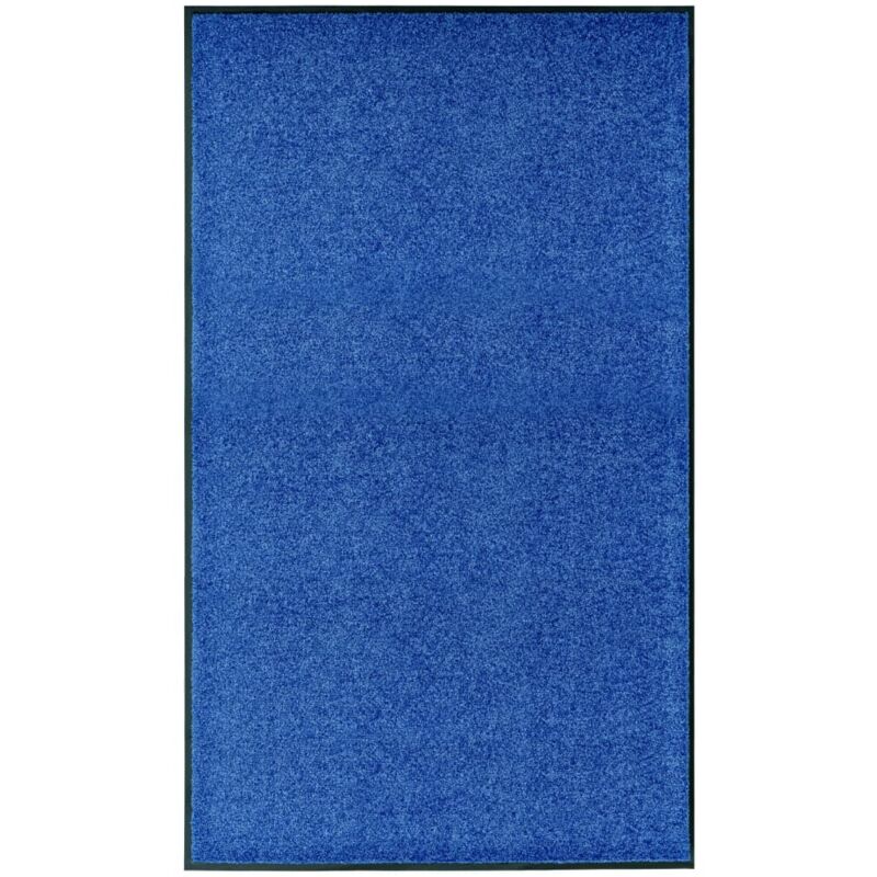 

vidaXL Felpudo lavable azul 90x150 cm - Azul