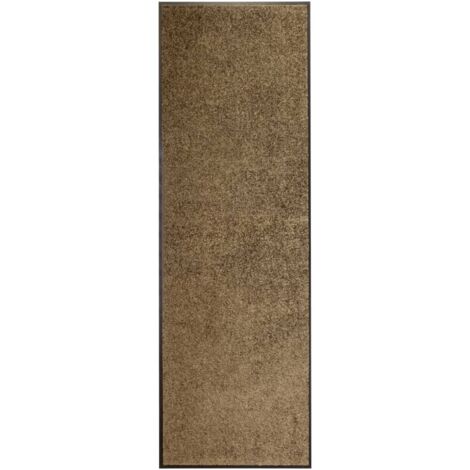 Felpudo lavable marrón 60x180 cm