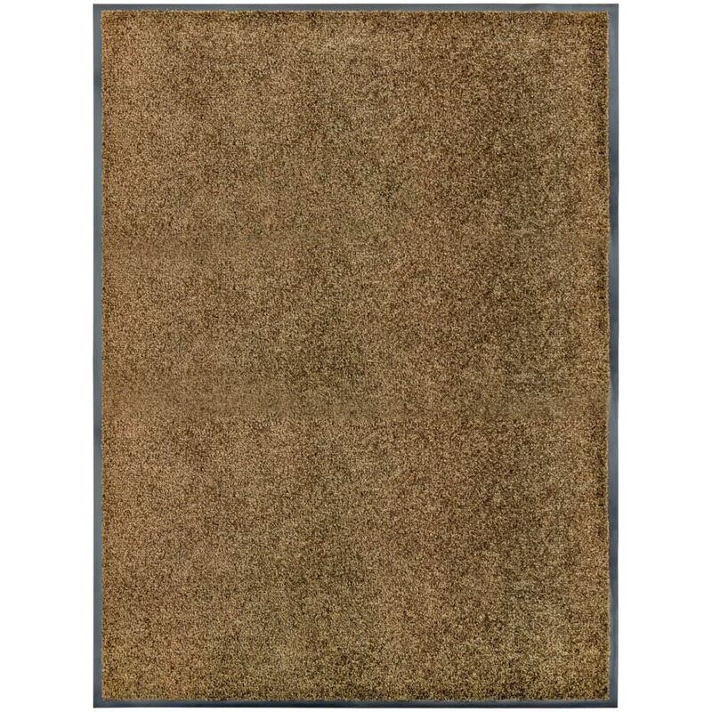 

Felpudo lavable marrón 90x120 cm