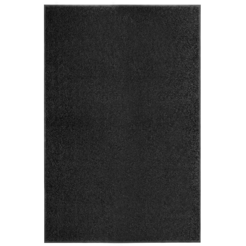 

vidaXL Felpudo lavable negro 120x180 cm - Negro