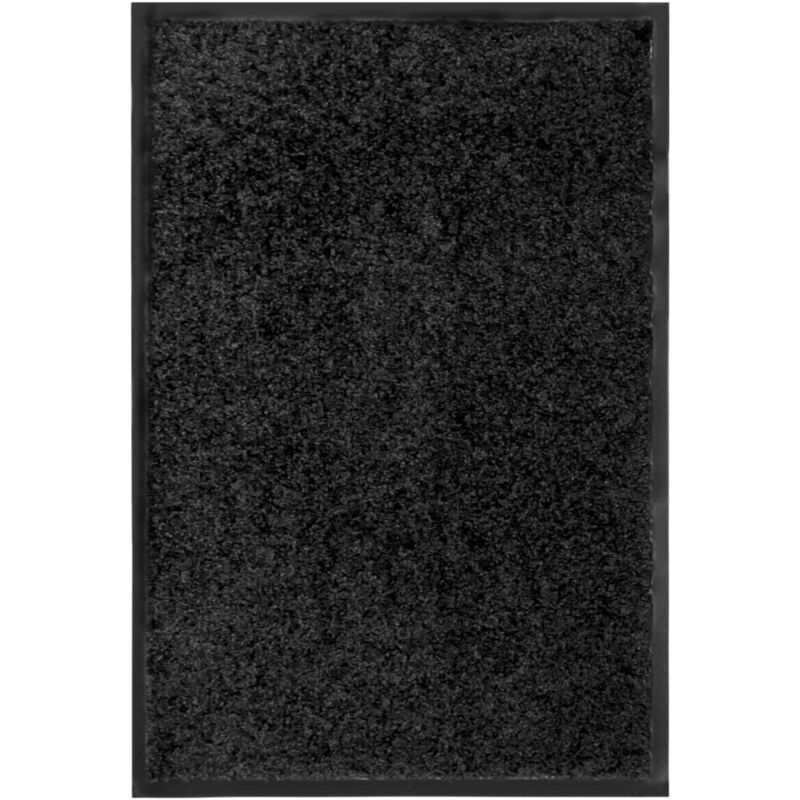 

vidaXL Felpudo lavable negro 40x60 cm - Negro