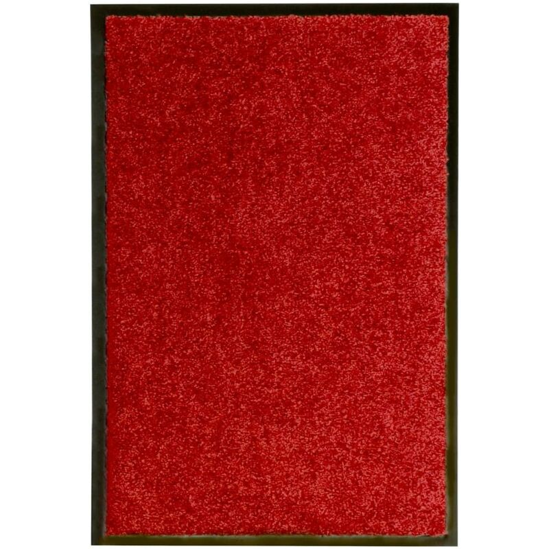 

vidaXL Felpudo lavable rojo 40x60 cm - Rojo