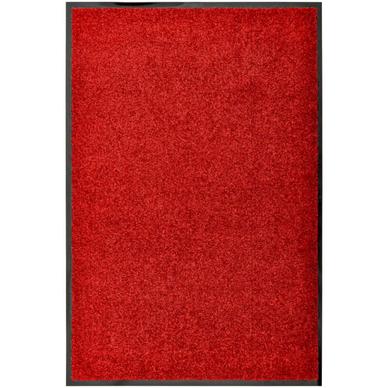 

vidaXL Felpudo lavable rojo 60x90 cm - Rojo