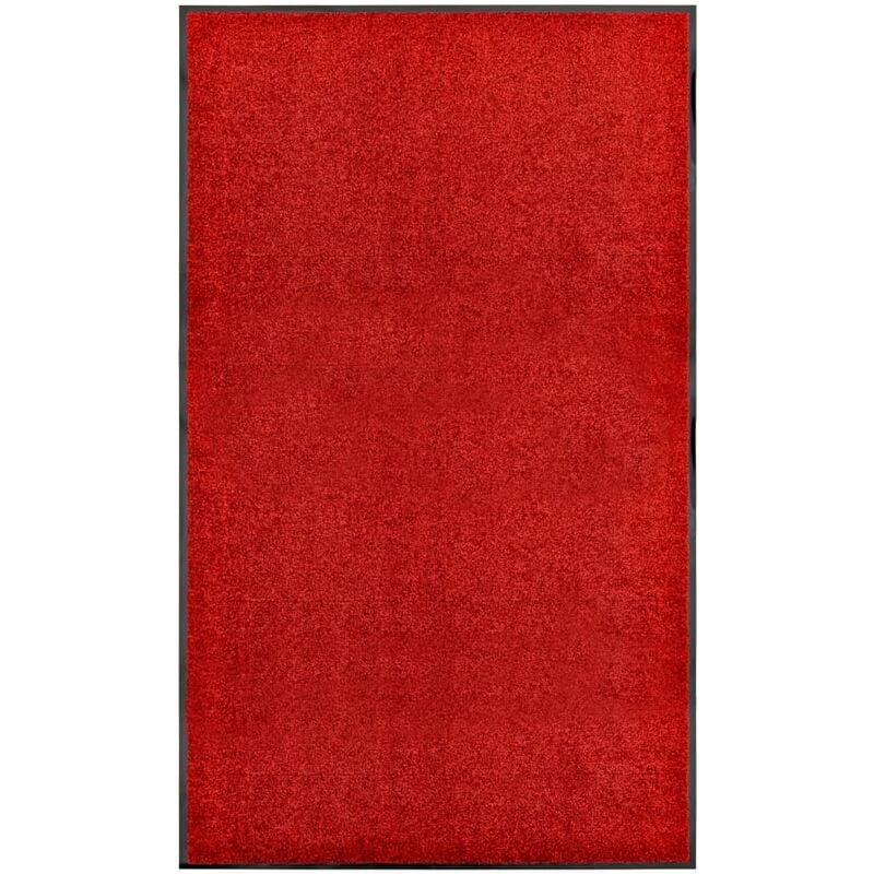 

vidaXL Felpudo lavable rojo 90x150 cm - Rojo