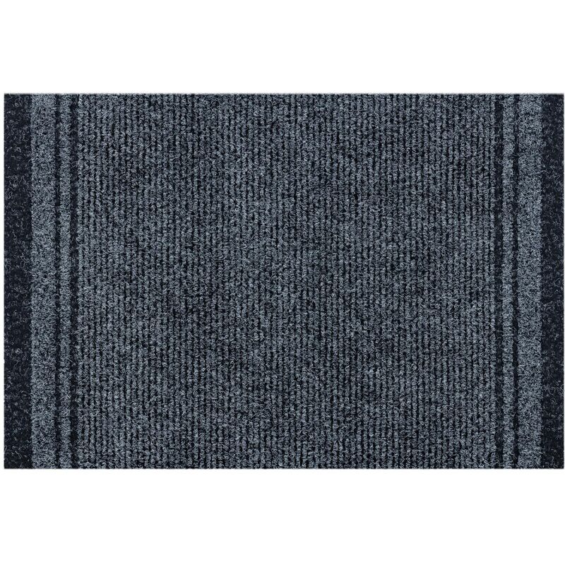 

Rugsx - Felpudo MÁLAGA gris 2107 Tonos de gris y plata 66x1300 cm