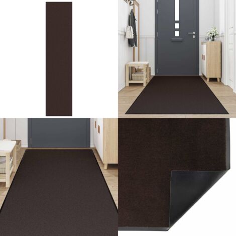 Felpudo marrón 115x500 cm - Felpudo antideslizante - Felpudo para puerta