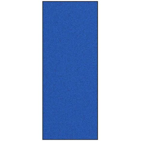 Felpudo moderno rectangular de 120 x 300 cm antideslizante para interior y exterior de poliamida azul 020057940