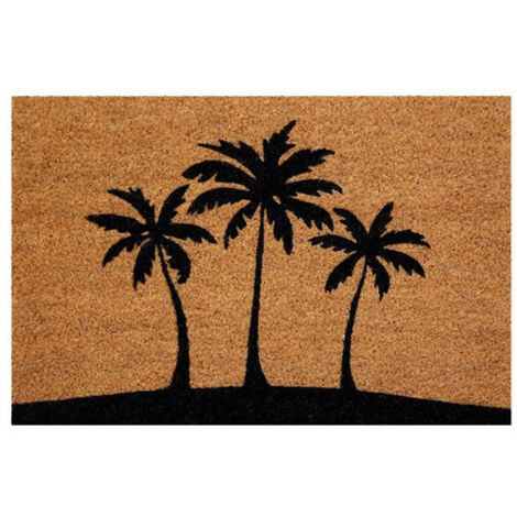 Felpudo multicolor de coco, 40 cm x 60 cm SANS MARQUE