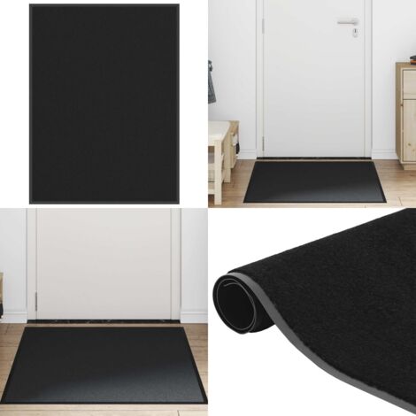 Felpudo negro 80x120 cm - Felpudo negro - Felpudo antideslizante