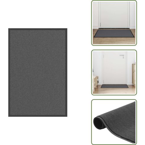 Felpudo para porche - vidaXL Felpudo antracita 60x90 cm - Felpudo para vestidor