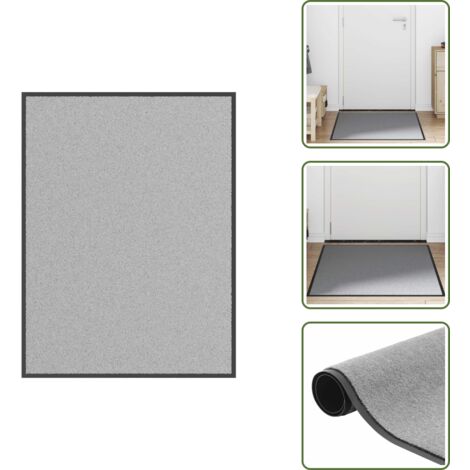 Felpudo para porche - vidaXL Felpudo gris 80x120 cm - Felpudo para vestidor