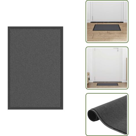 Felpudo para porche - vidaXL Felpudo gris antracita 40x60 cm - Felpudo para vestidor