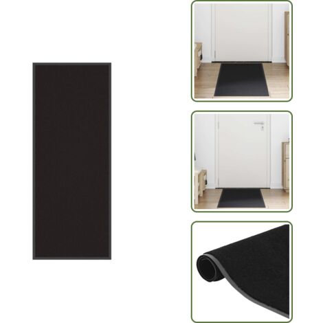 Felpudo para porche - vidaXL Felpudo negro 60x150 cm - Felpudo para vestidor