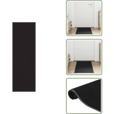 Felpudo para porche - vidaXL Felpudo negro 60x180 cm - Felpudo para vestidor