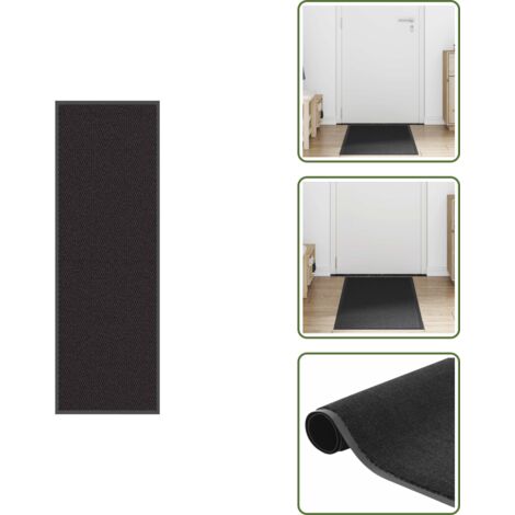 Felpudo para porche - vidaXL Felpudo negro 60x180 cm - Felpudo para vestidor