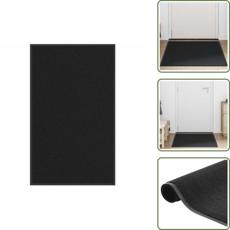 Felpudo para porche - vidaXL Felpudo negro 90x150 cm - Felpudo para vestidor