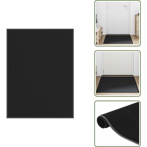 Felpudo para puerta - vidaXL Felpudo negro 90x120 cm - Felpudo para porche