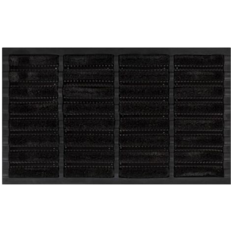 Felpudo rectangular de goma y fibra de coco 45x75 cm vidaXL